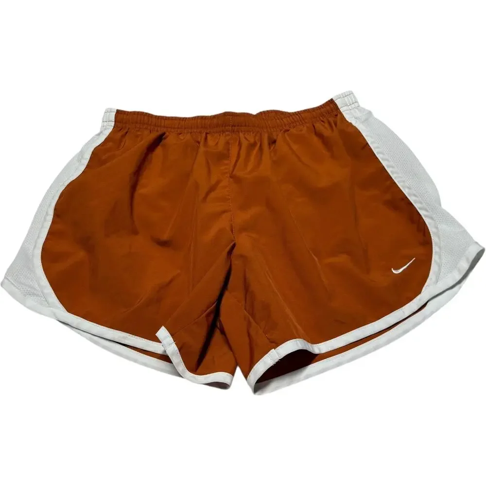 Nike Dri-Fit Lined Running Shorts Burnt Orange White XL